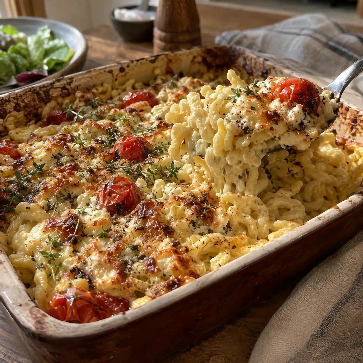 Baked Feta Spätzle aus dem Ofen
