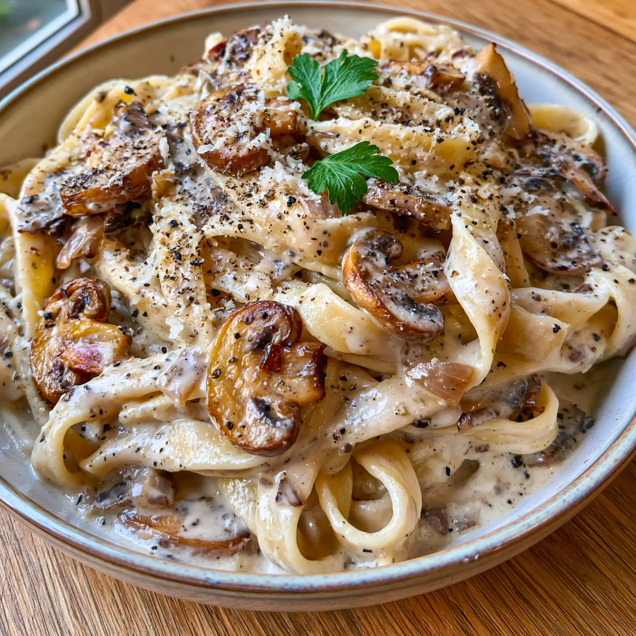 Cremige Pilz-Pasta