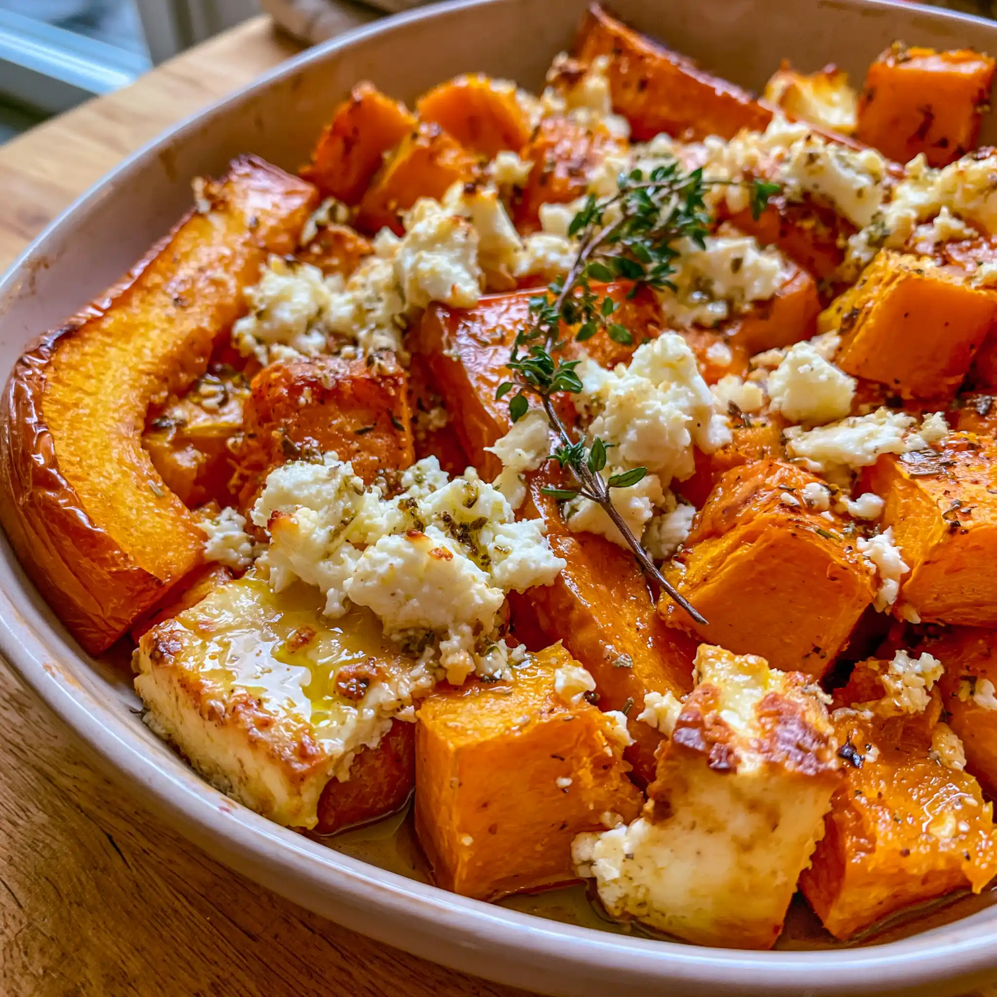 Ofenkürbis mit Feta