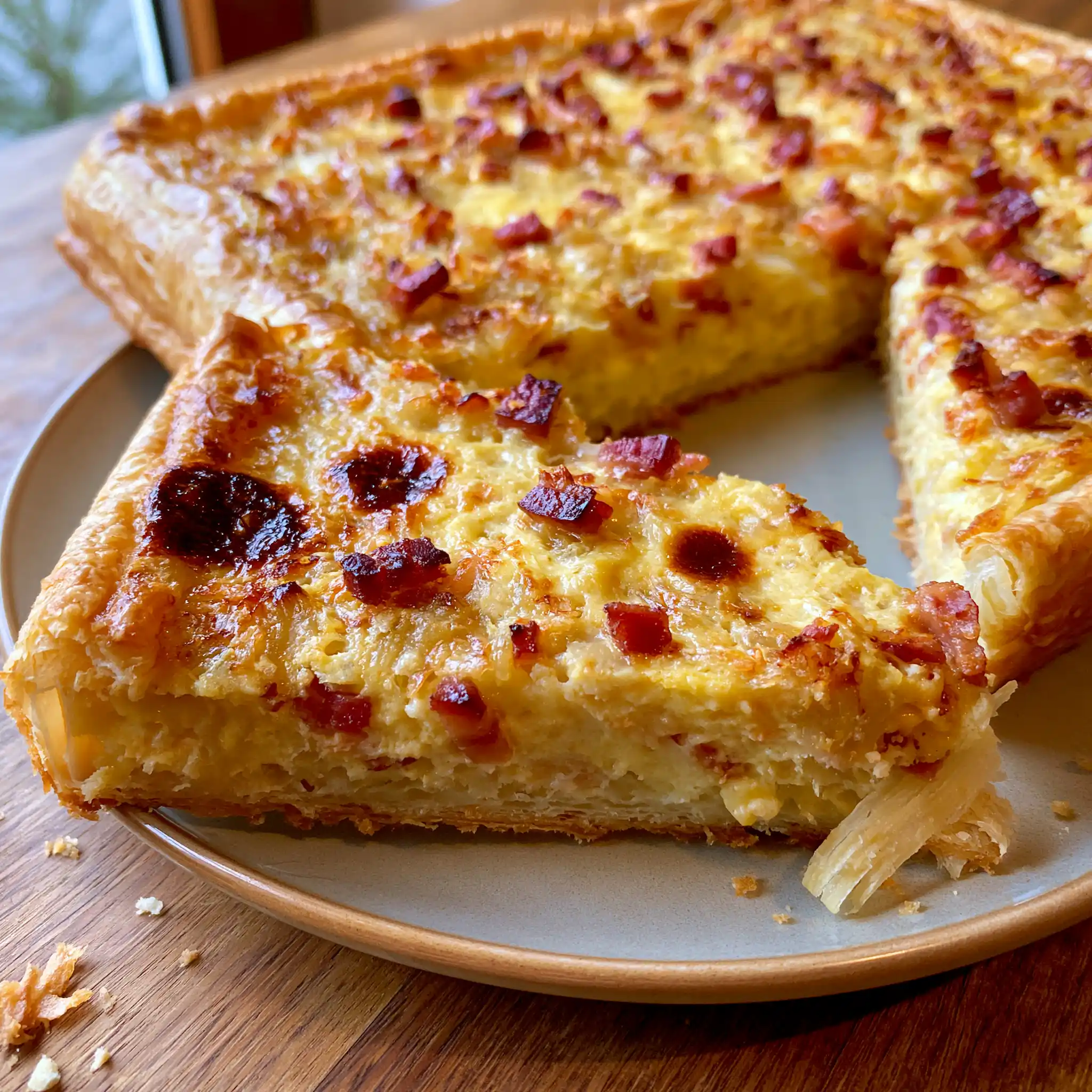 Zwiebelkuchen mit Blätterteig